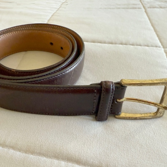 Brown Leather Belt Trafalgar Mens 40 - Picture 1 of 6